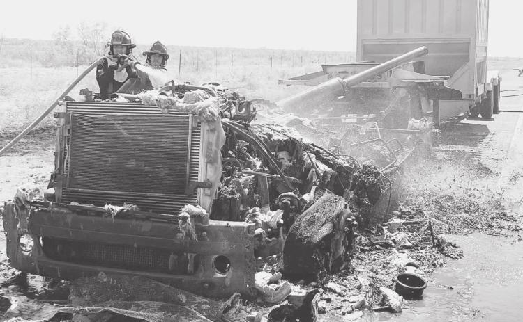 Not much is left after a semi truck caught fire