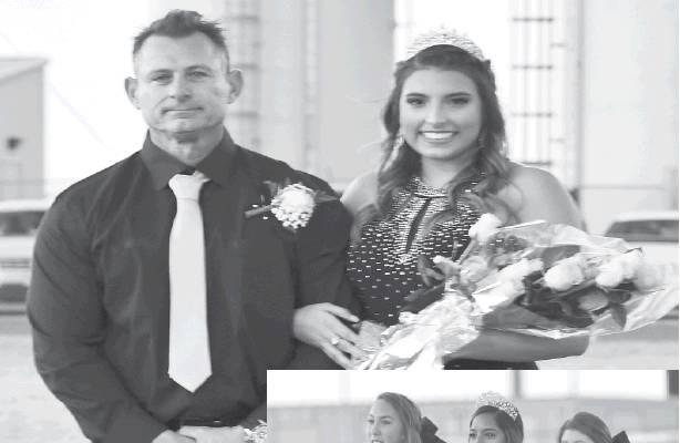 TOP: Haydn Burge was crowned the 2019 Grady Homecoming Queen during Friday’s homecoming game against Sands. She was escorted by her father Jimmy Burge.