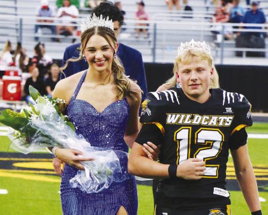 Seniors Brynlee Madison and Camden Wiebe were named Queen and King.