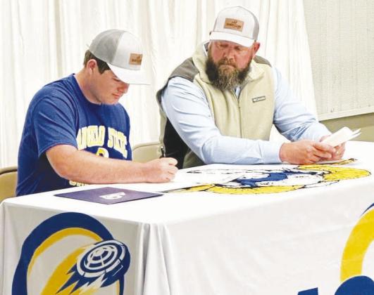 After many hours of practice and competitive shooting, Brody Hoelscher, a Senior at Glasscock County ISD, has shown great success. As a result, he gets to continue his passion for shooting sports at the collegiate level. Brody signed with ASU Rams Clay Target Shooting Team on Monday, April 22. Fred Chaney was instrumental in Brody’s success and helping him achieve his dream.