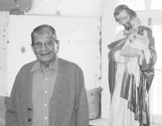 Stanton resident Ernie Sanchez proudly donated his statue of “Joseph with Jesus” to the Martin County Convent Foundation to be displayed inside the restored convent.