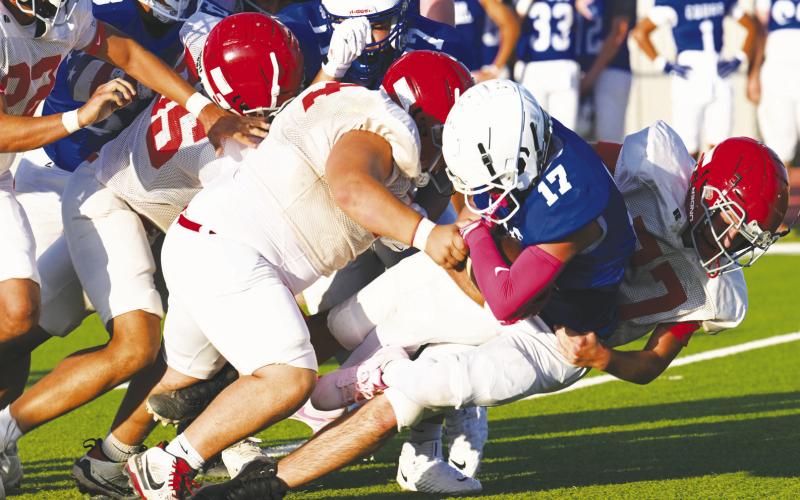 The Stanton Buffaloes defense played really well during the Odessa Compass scrimmage, keeping the Cougars out of the endzone and held Monahans scoreless in the first quarter of the season opener. The Buffs defense playing well will be key this week during the home opener against the Wink Wildcats