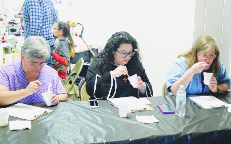 Sisters from the Congregation of Divine Providence in San Antonio and Midland were the honorary judges for the 34th Annual Great Texas Soup Cook-off. Their congregation is the same one that was as the convent in 1888. Pictured are Sister Kate Fitzgerald, Sister Christina Chavez, and Sister Elsa Garcia.