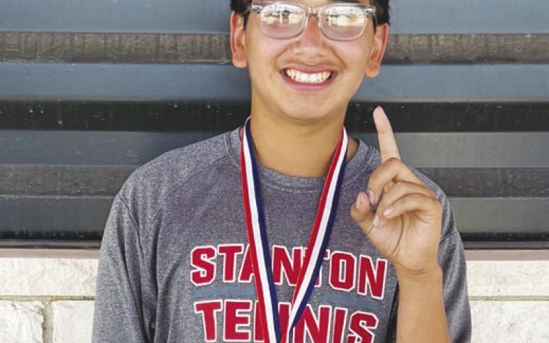 Matthew Herrera 1st place in 8th grade boys singles
