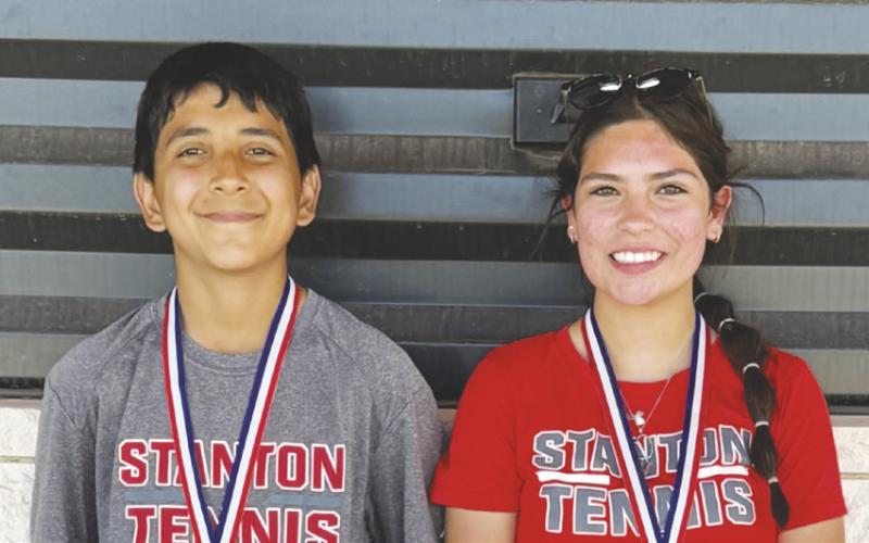 7th grade Mixed Doubles - Adam Villa Jr. &amp;amp; Yeraldi Galindo Stanton junior high wrapped up the tennis season with the district tournament in Brownfield.