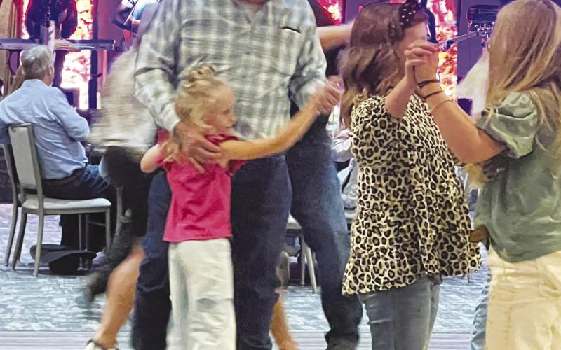 Jody Yates danced the night away with a special partner, his granddaughter Berkley Borgstedt.