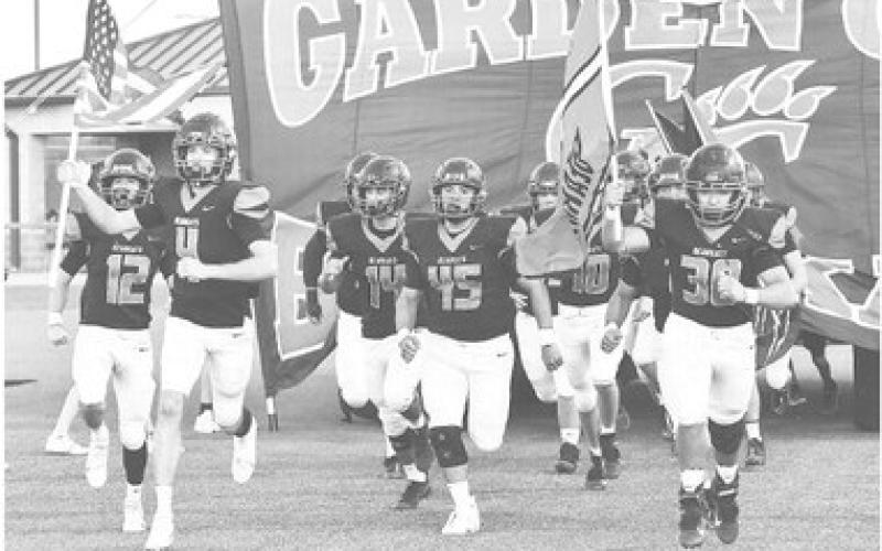 Garden City takes the field last week against the Westbrook Wildcats. by Janie Fryar