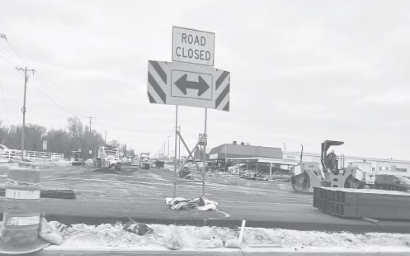 Construction crews made some progress