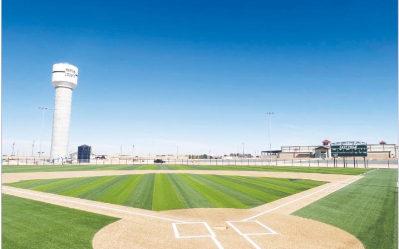 The baseball/softball fields