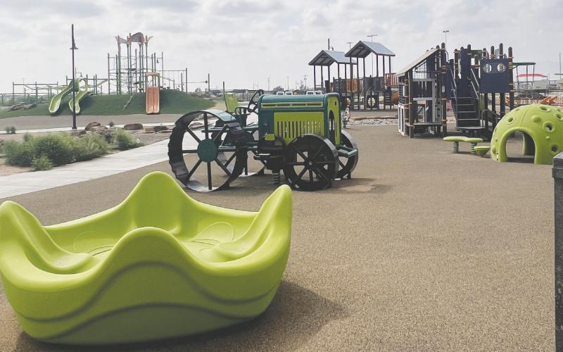 While the playground at the new community complex looks inviting, it’s imperative everyone stay off the property until all construction is complete.
