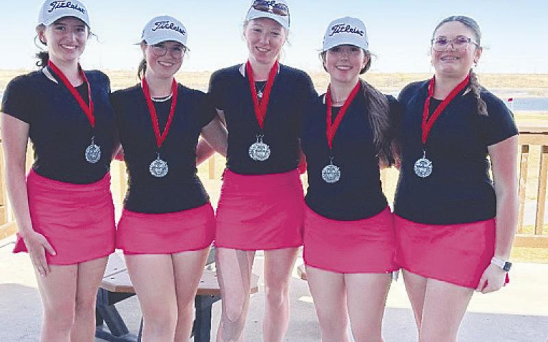 The Lady Bearkats shot a 438 and finished second at the Garden City Golf Tournament at Ratliff Ranch last week. Keegan Batla was second overall with her round of 86. Helen Marshall - 119; Gracie Raney - 120; Joslyn Halfmann - 113; Landry Dieringer - 137.