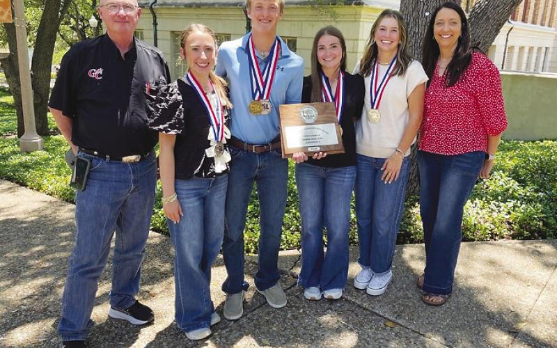 The Bearkats finished second as a team at State UIL in Number Sense. Tatum Braden, Presley Jost 3rd place, Ivy Braden 6th, Karly Baker.