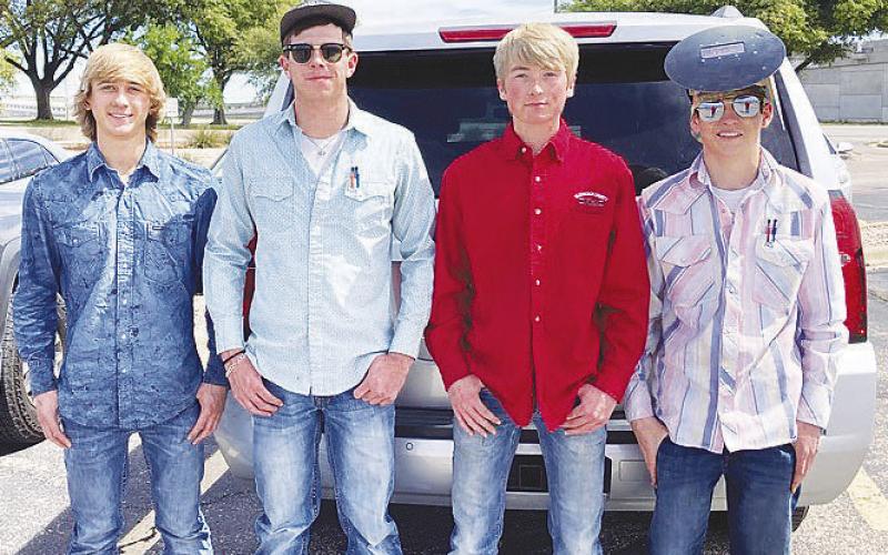 The Garden City FFA Applied Ag Engineering team the Area 2 contest in Angelo last week. The team qualified for the Texas State FFA AAE contest in April! Team members are Evan Fuchs, Walton Marshall, Weston Jost, and Mason Halfmann.