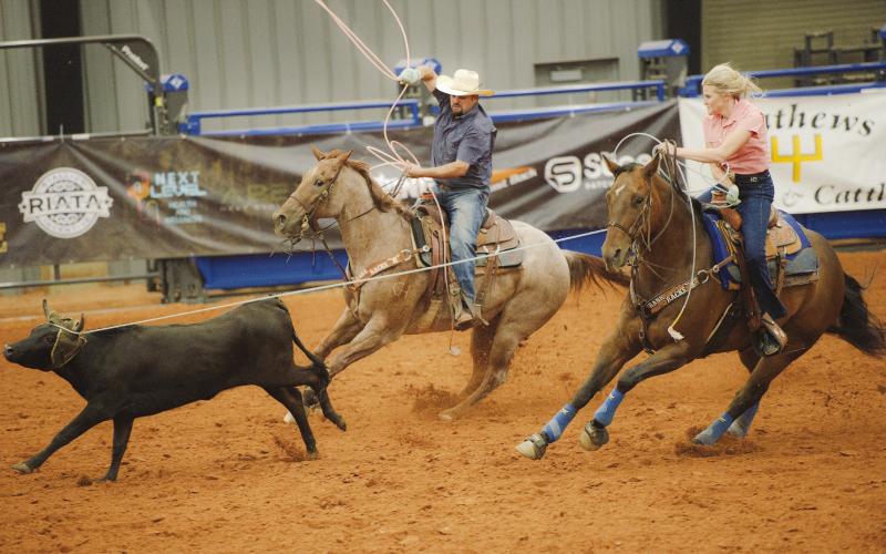 Team ropers compete in a World Series of Team Roping event last weekend, at the new Martin County Community Complex, which will hold its official grand opening June 28.
