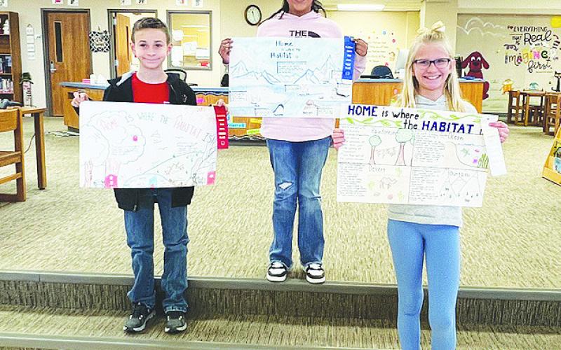 Glasscock County SWCD 5th grade poster contest winners: 1st PlaceMonserrat Cortez 2nd Place Kameron Ezell 3rd Place Tatum Hartl Monserrat and Kameron will advance to the Area II contest and will be recognized at a banquet in March for their district win.