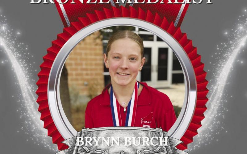 Stanton’s Burch takes home bronze in 4A state diving
