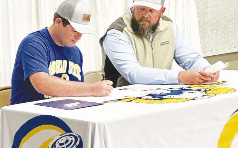 After many hours of practice and competitive shooting, Brody Hoelscher, a Senior at Glasscock County ISD, has shown great success. As a result, he gets to continue his passion for shooting sports at the collegiate level. Brody signed with ASU Rams Clay Target Shooting Team on Monday, April 22. Fred Chaney was instrumental in Brody’s success and helping him achieve his dream.