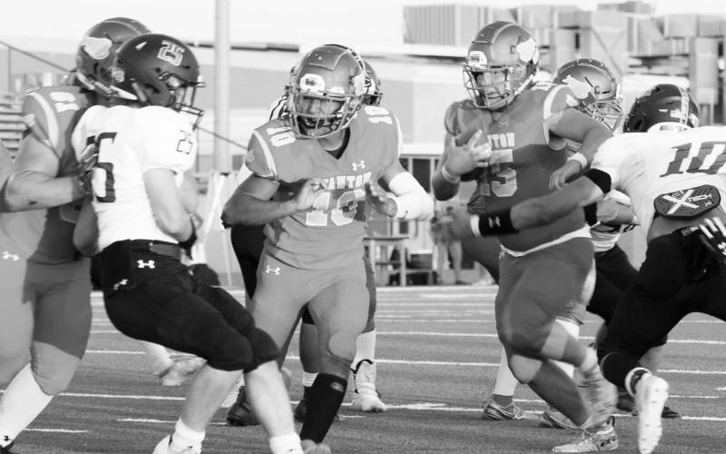 Stanton quarterback Tyler Benedict rumbles into the end zone for the Buffs first touchdown of the season.