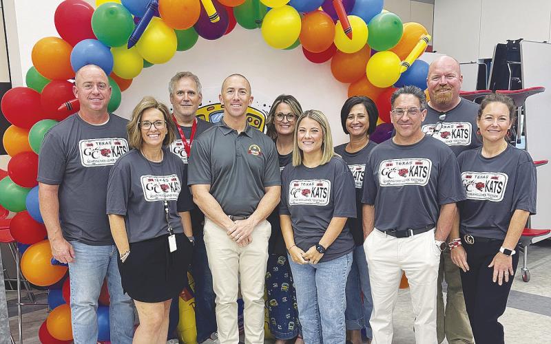 Garden City teachers pictured with Jim Van Allan, president of The Energy Bus for Schools