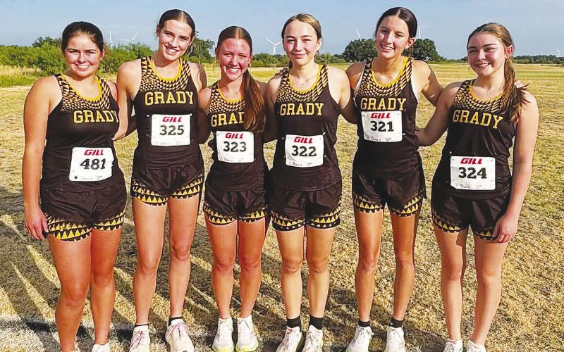 Lady Cats cross country team at Eden Cross Country Meet