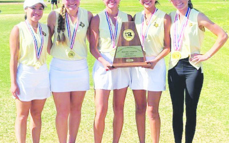 Region I Class A Team Champions: Alyssa Oviedo, Raegan Dennis, Aislynne Mendoza, Jaslynn Mata, Audrey Marler.