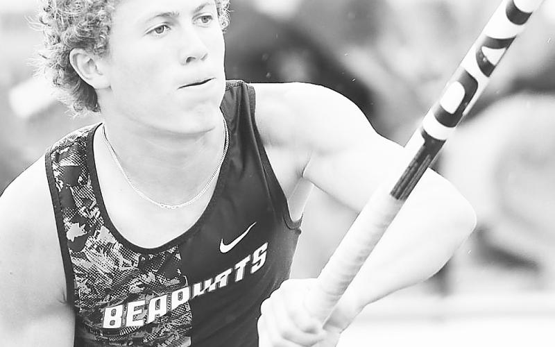 Garden City pole vaulter Blain Walts was in Austin last weekend for the ClassAState Track and Field Championships. He vaulted a new personal best of 12’ and finished sixth.