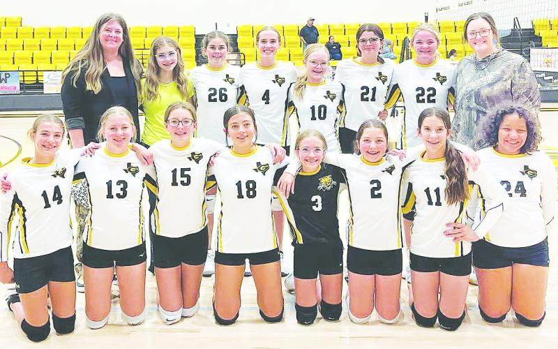 The Grady junior high volleyball team wrapped up its season last week and claimed the district title after going undefeated. The teams only two losses came early in the year at the Forsan Tournament to larger classification schools.