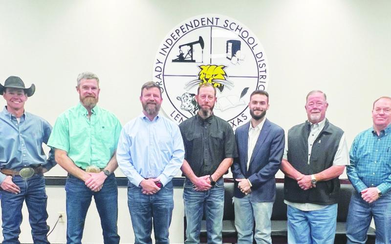 Left to right: Vance McMorries, Orrin Romine, Ben Nabors, Bryan Creech, Austin Luna (secretary), Danny Peugh (Vice President), David Matthews (President)