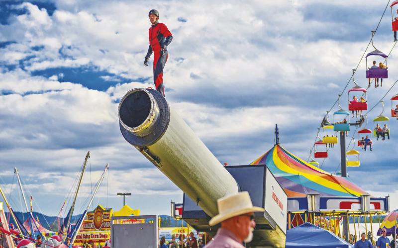 Rocketman Valencia, a human cannonball, is set to thrill crowds at the 49th annual Permian Basin Fair and Expo. He will launch into the sky and amaze crowds daily.
