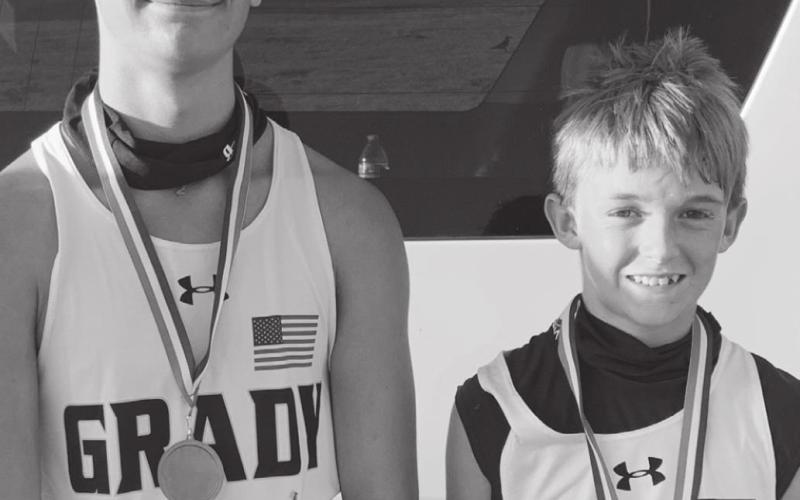 Logan Aaron and Hagan O’Donnell led the Grady Wildcats to a first place team finish in their heat/division.