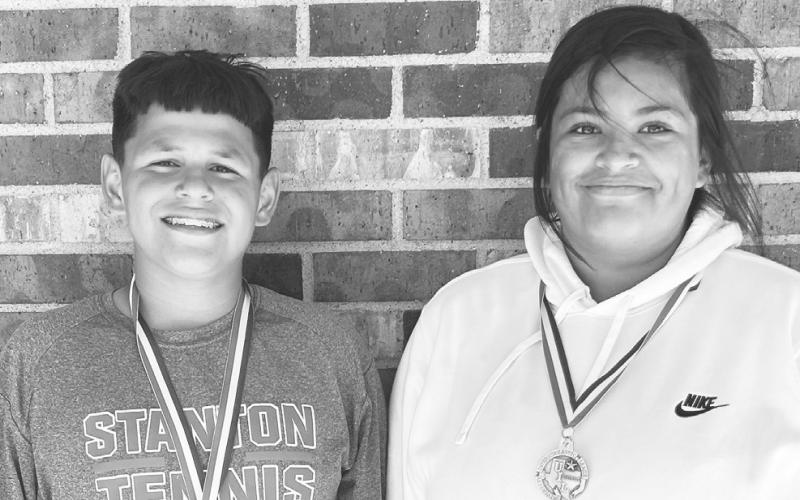 8th grade Mixed Doubles 1st place Bradyn Garcia &amp;amp; Kat Rodriguez