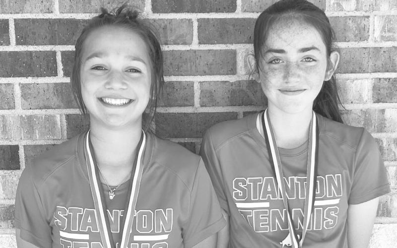 7th grade girls doubles 1st place Leandra Gee &amp;amp; Cote McCown