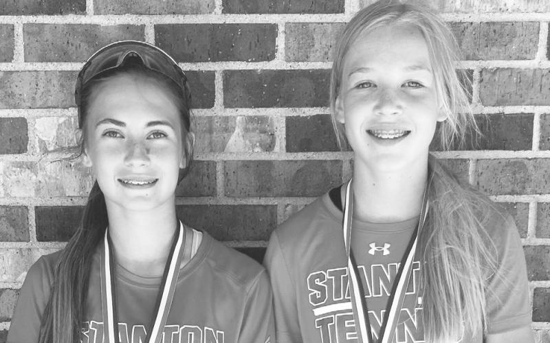 8th grade girls doubles 3rd place - Lily Rodgers &amp;amp; Bailey Brown