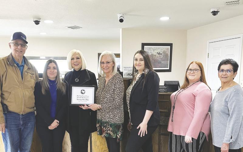 The Martin County Chamber of Commerce is pleased to announce the Business for the Month for January is Community National Bank.