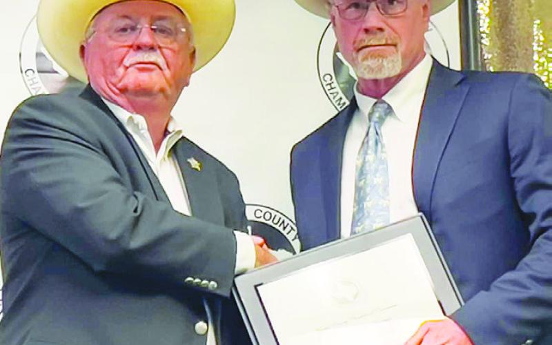 Outstanding Leadership Award Anders Dahl presented by Sheriff Brad Ingram