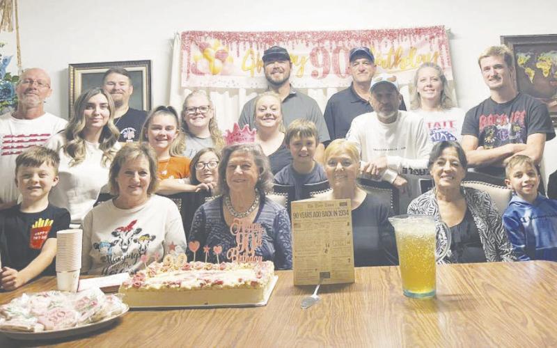 Jannie Linney celebrated her 90th Birthday with a “backyard BBQ” surrounded by her family. She is a woman of God that is faithful and obedient to the calling God has placed on her life. She is diligent in ministry of the Lord Jesus at Hosanna Christian Fellowship, her weekly Nuggets column in the Martin County Messenger, as well as in many other avenues of ministry. Her family praises God for their precious Mom and to many she is Nanny Linney.