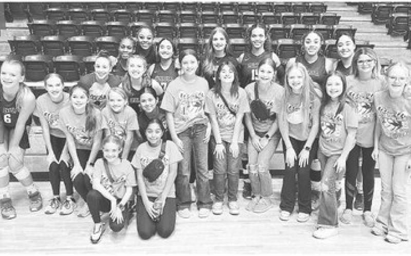 Grady’s junior high volleyball girls - pictured here with the Odessa College volleyball team - will be in action on Oct. 3 against Stanton. Gold plays at 5 p.m. and Black at 6 p.m.