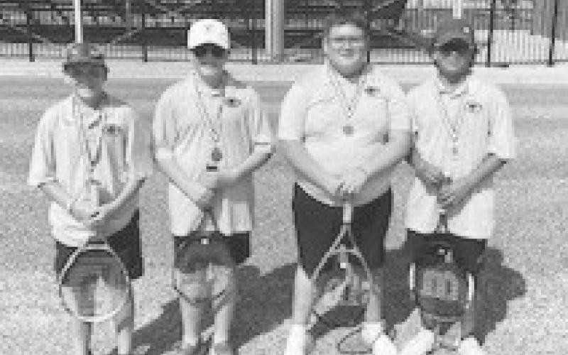 B Division Boys Doubles; Wyann Snider and Kipton Wiebe 2nd Place Mauricio Palma and Nate Hinojosa 1st Place