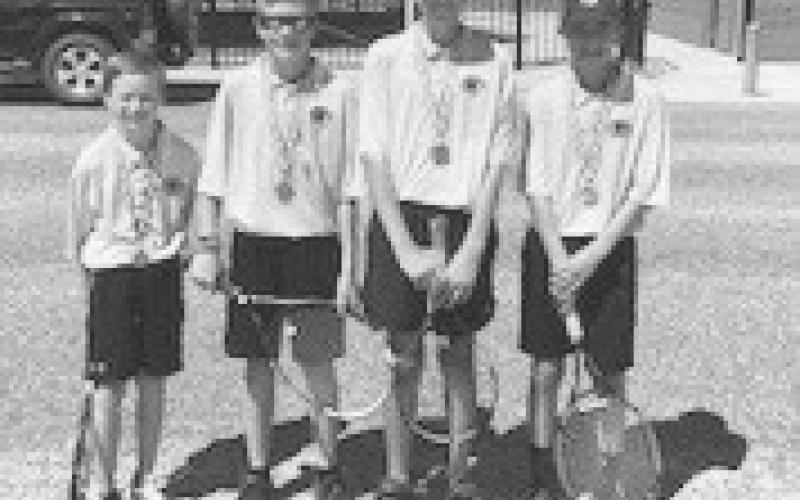 A Division Boys Doubles, Cole Dennis and Titus Ashmore 2nd Place Jackson McKee and Adrian Mata 1st Place