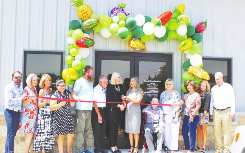 LEFT: The Martin Chamber of Commerce hosted a ribbon cutting ceremony at the Grand Opening of the Martin County Bob Deavenport Memorial Food Pantry on Aug. 9 in Stanton.