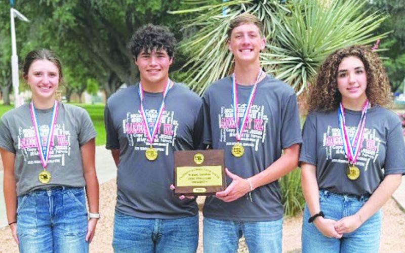 Social Studies Regional Champions - Joslyn Halfmann 7th, Roberto Almazan 8th, Texas Brinkley, and Kaylee Garcia 6th.