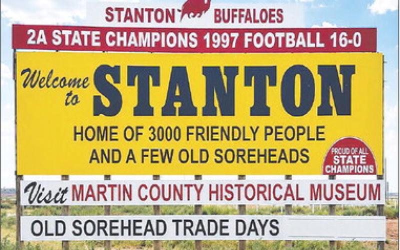 A fresh welcome for Stanton. The two Welcome to Stanton signs along I-20, one on the east side of town and one on the west side, were replaced last week ahead of the city's centennial celebration. The updated design keeps much of the familiar look while adding recognition for all of Stanton's state champions.