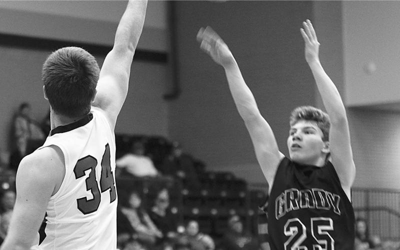 Grady point guard Brendan Pelletier led the Wildcats with 16 points in a 54-44 Bi district loss to Ropes Tuesday night in O’Donnell.