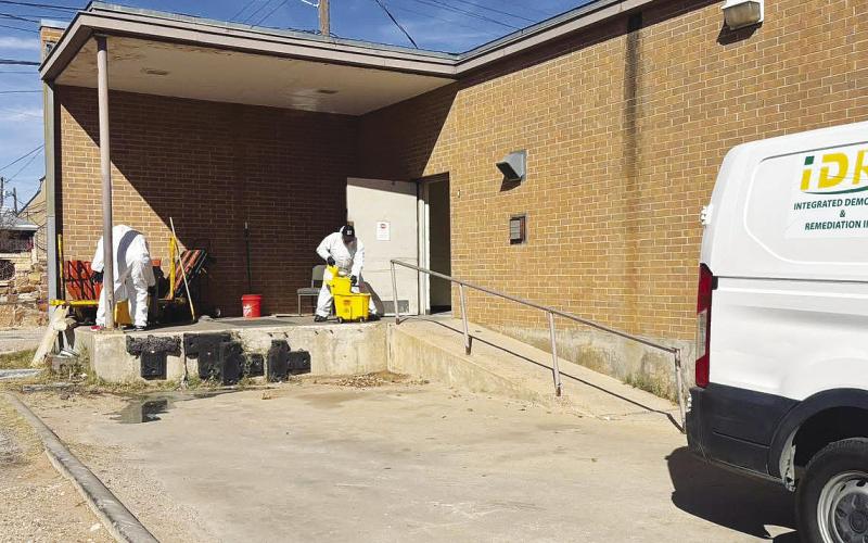 Cleanup crews were spotted outside the Stanton Post Office on Sunday and Monday. Workers were seen emptying mop buckets near the building. Cleanup was completed by Monday afternoon, but as of now, there’s still no update on when repairs will begin.