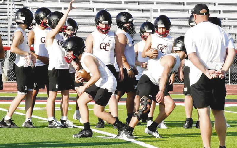 Football teams across the state were back on the field Monday for the first official practices of the 2025 football season. RIGHT: The Stanton Buffaloes. photo by D’Lee Cook BELOW: Garden City Bearkats. photo by Janie Fryar