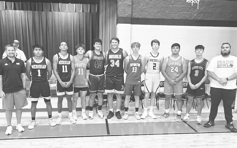 Garden City’s Kamdyn Roe (3) competed in the 2023 Brazos Bowl All-Star basketball game in Strawn last weekend.