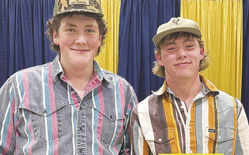 Grady FFA members, Justin Tyler and Truman Stack, are the FFA District Talent Contest Champions and will advance to the FFA Area talent Contest.