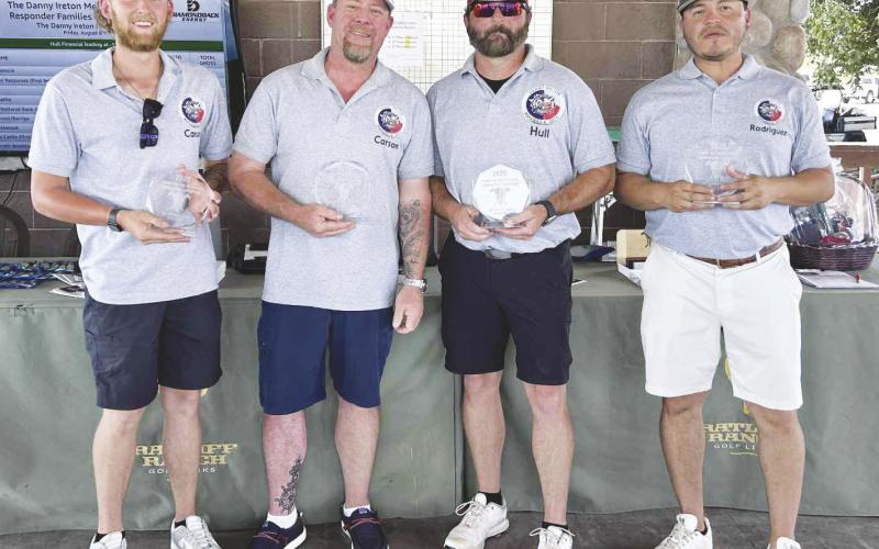 Winners of the Danny Ireton Memorial golf tournament.