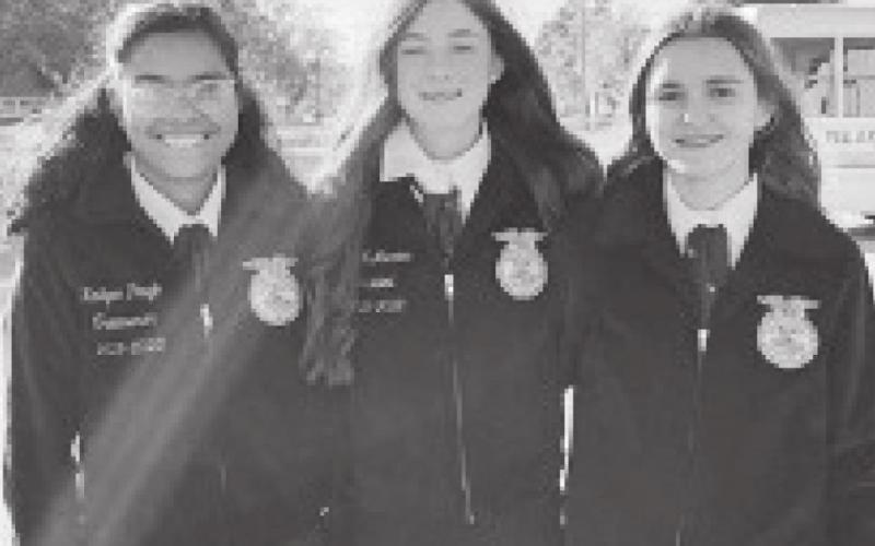 Grady Creed Speakers pictured from L to R: Ariana Rodriguez, Rylan O’Donnell, Aislynn Mendoza