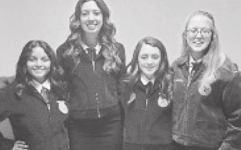 Stanton’s Greenhand Quiz team L to R - Juli Lopez, Kennedy Keys, Claire Poitevint Kaeden Baker